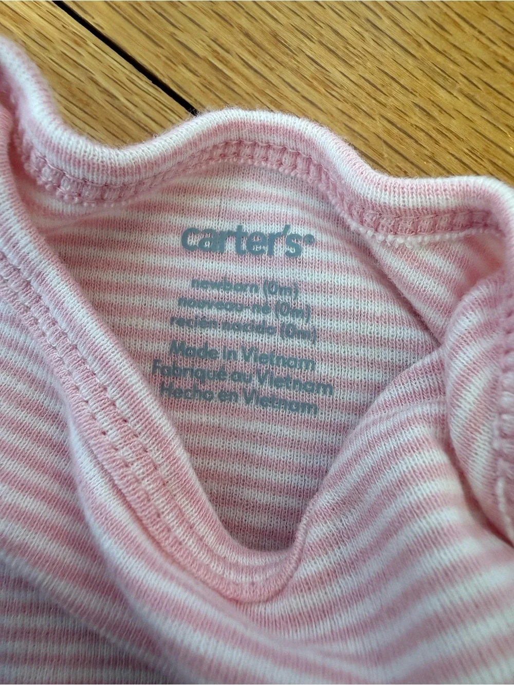 Carters Pink Floral & Striped Baby One-Piece Set, newborn